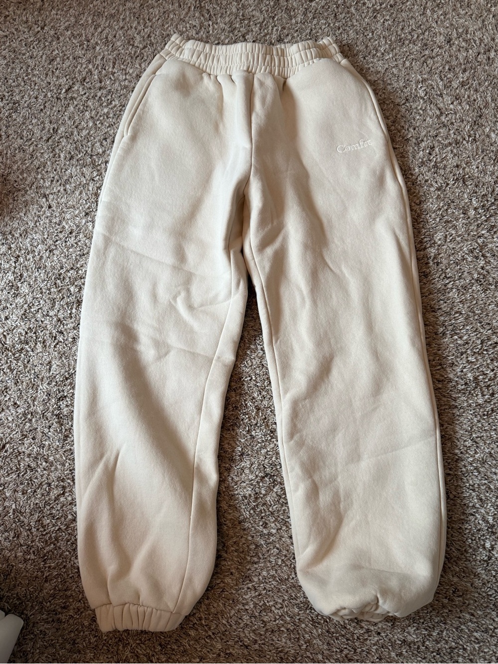 Comfrt Heavyweight Sweatpants Cream Size M